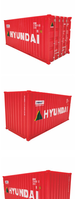 韓國(guó)現(xiàn)代船務(wù) 1:35集裝箱模型 展示用集裝箱模型LOGO定制 海藝坊貨柜模型