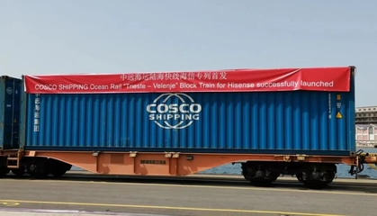中歐陸?？炀€海信專列開通 有效提升歐洲地區(qū)供應鏈效率